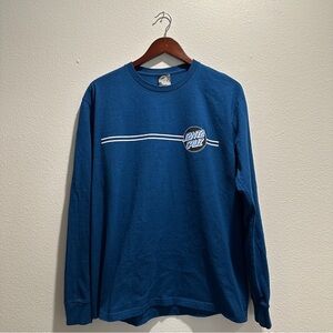 Santa Cruz Skateboards Blue Long Sleeve Shirt